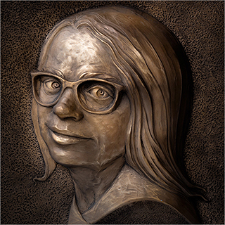 Female Portrait - Bas-Relief Sculpture - Cold Cast Bronze